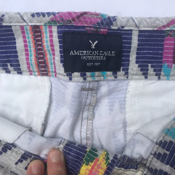 AEO colorful printed shorts with cuffed hem 218 - Picture 4 of 6